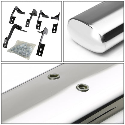 ESTRIBOS 5" - OVAL - STRAIGHT - 11-16 RAM 1500, 2500, 3500 / 2010 DODGE RAM 2500, 3500 / 09-10 DODGE RAM 1500 - CREW CAB - SILVER