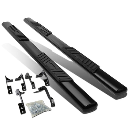 ESTRIBOS 5" - OVAL - STRAIGHT - 11-16 RAM 1500, 2500, 3500 / 2010 DODGE RAM 2500, 3500 / 09-10 DODGE RAM 1500 - QUAD CAB - BLACK