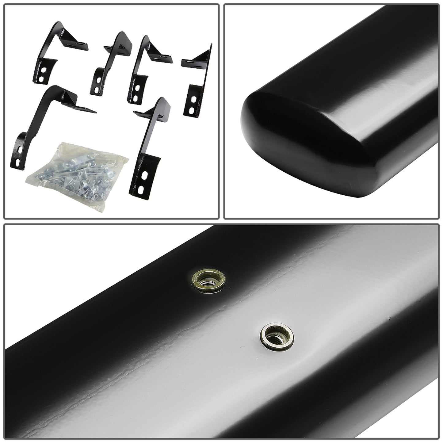 ESTRIBOS 5" - OVAL - STRAIGHT - 11-16 RAM 1500, 2500, 3500 / 2010 DODGE RAM 2500, 3500 / 09-10 DODGE RAM 1500 - QUAD CAB - BLACK