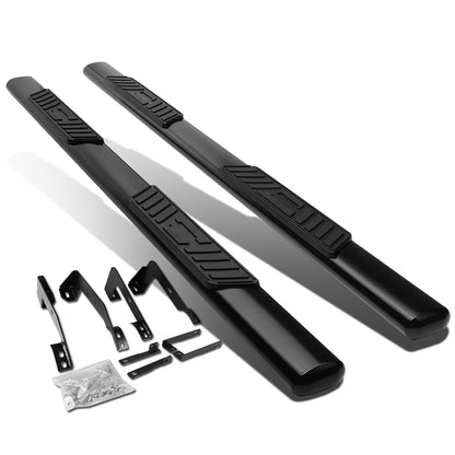 ESTRIBOS 5" - OVAL - STRAIGHT - 02-08 DODGE RAM 1500 / 03-09 RAM 2500, 3500 - QUAD CAB - BLACK