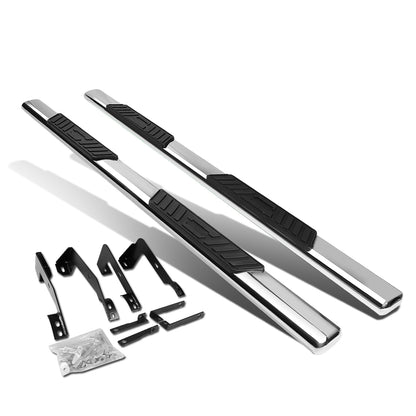 ESTRIBOS 5" - OVAL - STRAIGHT - 02-08 DODGE RAM 1500 / 03-09 RAM 2500, 3500 - QUAD CAB - SILVER