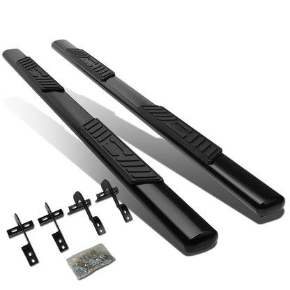 ESTRIBOS 5" - OVAL - STRAIGHT - 04-08 FORD F-150 / 06-08 LINCOLN MARK LT - SUPER CREW - BLACK