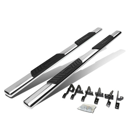 ESTRIBOS 5" - OVAL - STRAIGHT - 09-14 FORD F-150 - SUPER CAB - SILVER