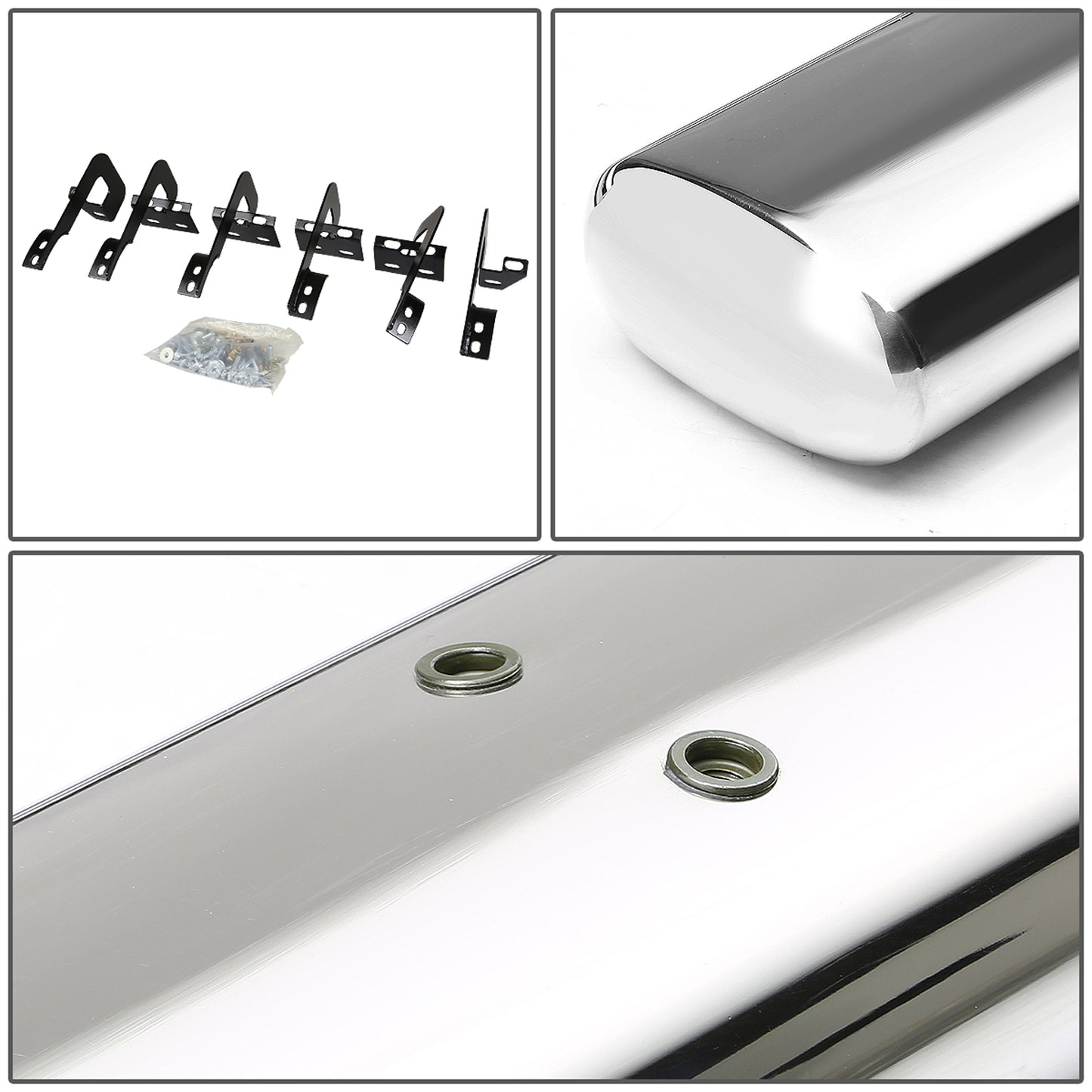 ESTRIBOS 5" - OVAL - STRAIGHT - 09-14 FORD F-150 - SUPER CAB - SILVER