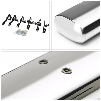 ESTRIBOS 5" - OVAL - STRAIGHT - 09-14 FORD F-150 - SUPER CAB - SILVER