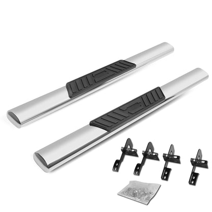 ESTRIBOS 5" - OVAL - STRAIGHT - 15-18 FORD F-150 - REGULAR CAB - SILVER