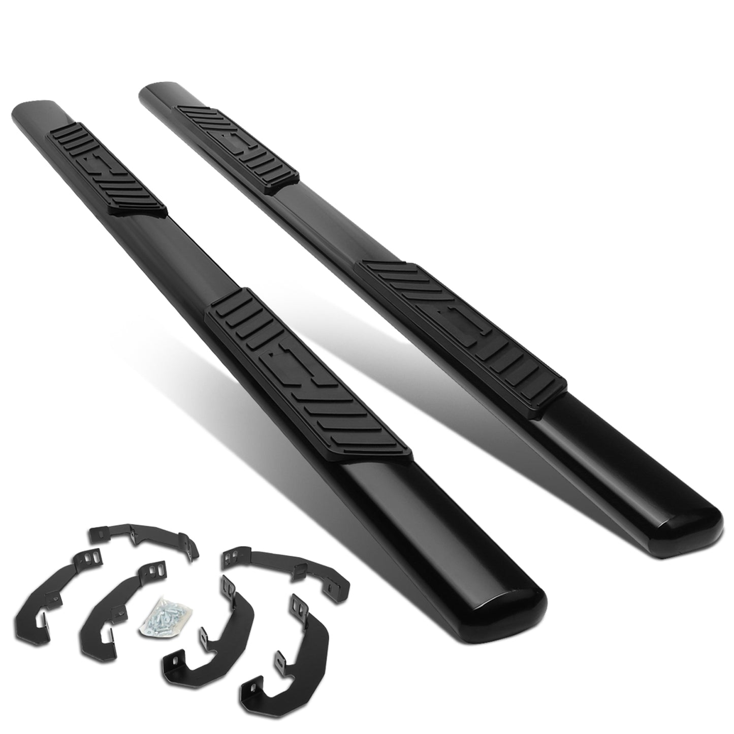 ESTRIBOS 5" - OVAL - STRAIGHT - 19-20 CHEVY SILVERADO - CREW CAB - BLACK