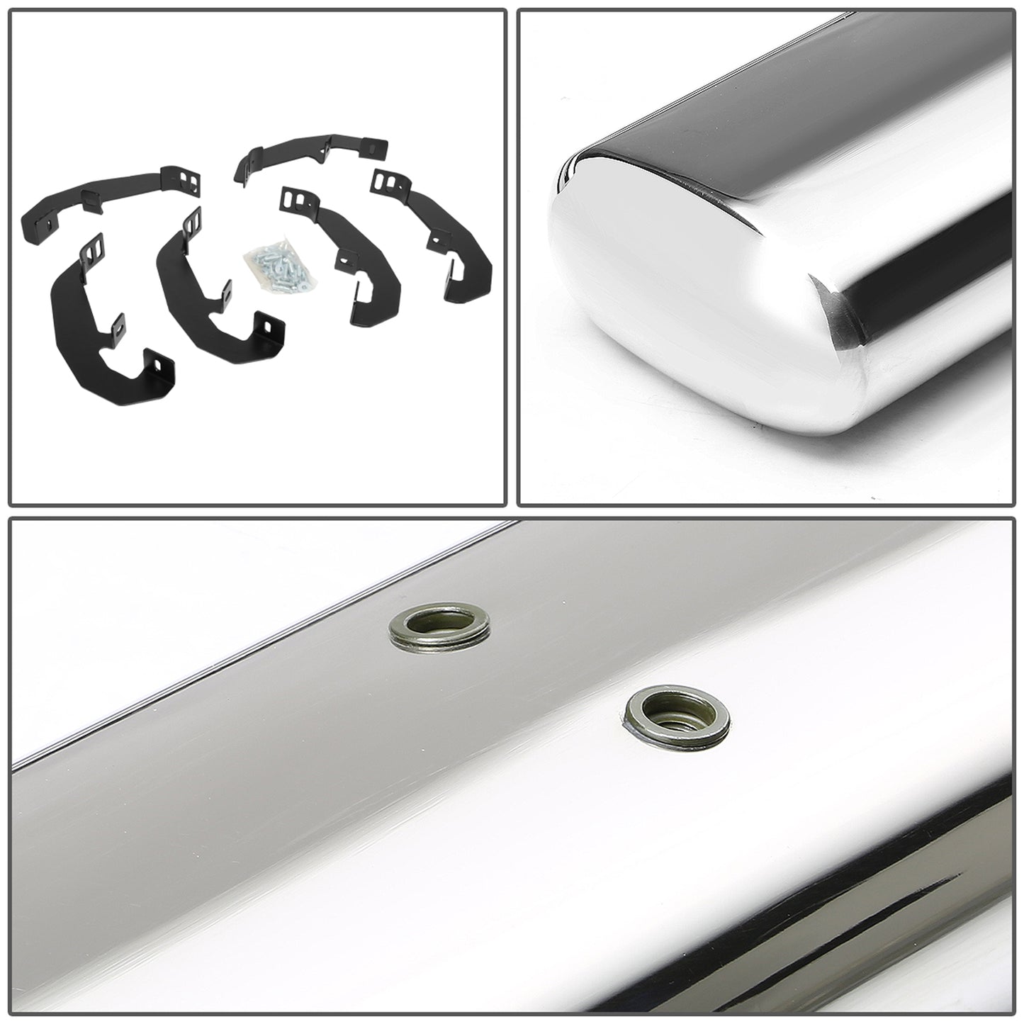 ESTRIBOS 5" - OVAL - STRAIGHT - 19-20 CHEVY SILVERADO - EXTENDED CAB - SILVER