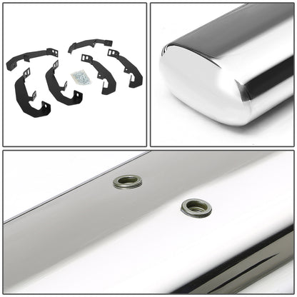 ESTRIBOS 5" - OVAL - STRAIGHT - 19-20 CHEVY SILVERADO - EXTENDED CAB - SILVER