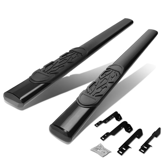 ESTRIBOS 6" - OVAL - STRAIGHT - 99-16 CHEVY SILVERADO 1500, GMC SIERRA 1500 - REGULAR CAB - BLACK