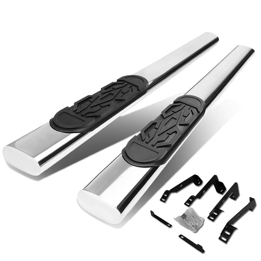 ESTRIBOS 6" - OVAL - STRAIGHT - 02-08 DODGE RAM 1500 / 03-09 RAM 2500, 3500 - REGULAR CAB - SILVER