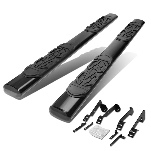 ESTRIBOS 6" - OVAL - STRAIGHT - 02-08 DODGE RAM 1500 / 03-09 RAM 2500, 3500 - QUAD CAB - BLACK