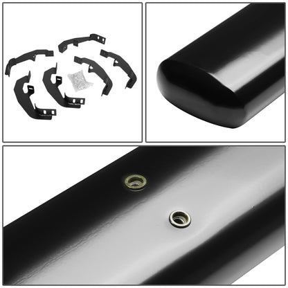 ESTRIBOS 6" - OVAL - STRAIGHT - 19-20 CHEVY SILVERADO 1500, GMC SIERRA 1500 / 2020 CHEVY SILVERADO 2500HD, 3500HD, GMC SIERRA 2500HD, 3500HD - EXTENDED CAB - BLACK