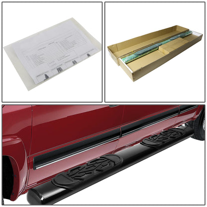 ESTRIBOS 6" - OVAL - STRAIGHT - 19-20 CHEVY SILVERADO 1500, GMC SIERRA 1500 / 2020 CHEVY SILVERADO 2500HD, 3500HD, GMC SIERRA 2500HD, 3500HD - EXTENDED CAB - BLACK