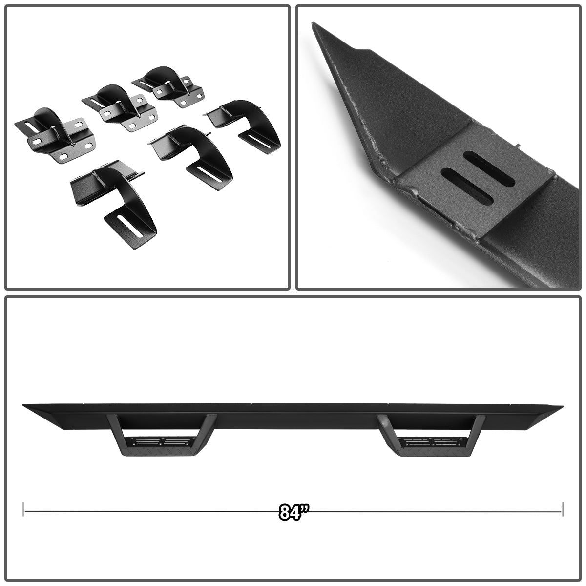 ESTRIBOS STEP DOWN - 15-20 FORD F-150 / 17-20 FORD F-250, F-350 - CREW CAB - BLACK