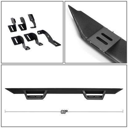 ESTRIBOS 3" - STEP DOWN - 05-20 TOYOTA TACOMA - DOUBLE CAB - BLACK