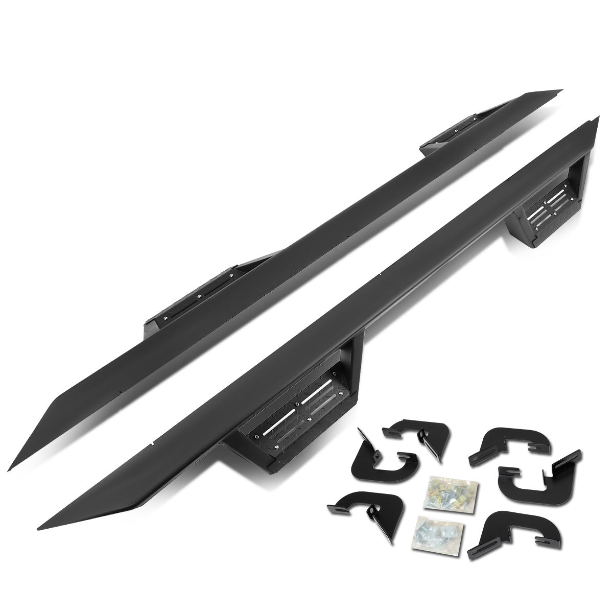 ESTRIBOS STEP DOWN - 07-17 CHEVY SILVERADO - EXTENDED CAB - BLACK