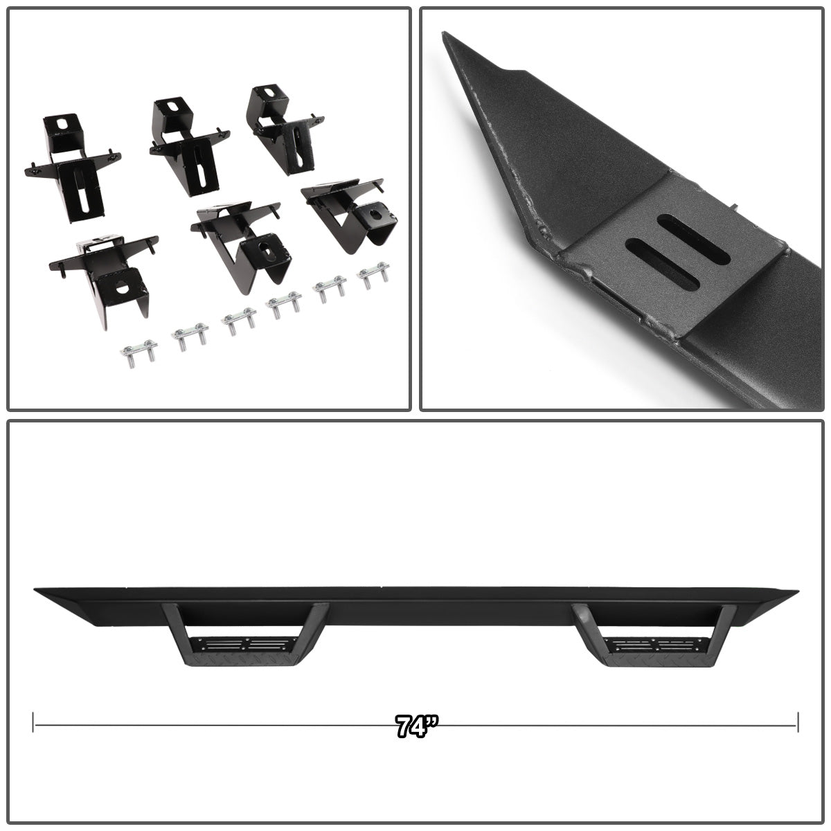 ESTRIBOS STEP DOWN - 18-19 JEEP WRANGLER JL 4-DR - BLACK