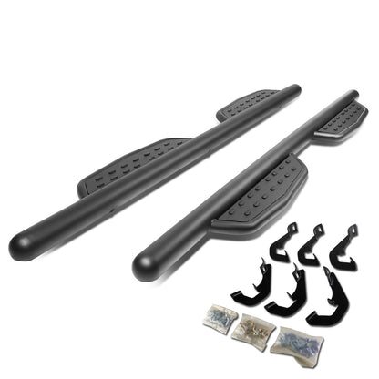 ESTRIBOS 3" - ROUND - EXTENDED - 07-17 CHEVY SILVERADO 1500, GMC SIERRA 1500 / 07-19 CHEVY SILVERADO 2500HD, 3500HD, GMC SIERRA 2500HD, 3500HD - EXTENDED CAB - MATTE BLACK