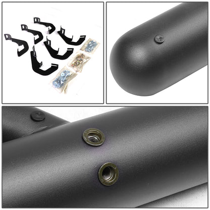 ESTRIBOS 3" - ROUND - EXTENDED - 07-17 CHEVY SILVERADO 1500, GMC SIERRA 1500 / 07-19 CHEVY SILVERADO 2500HD, 3500HD, GMC SIERRA 2500HD, 3500HD - EXTENDED CAB - MATTE BLACK