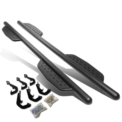 ESTRIBOS 3" - ROUND - EXTENDED - 07-17 CHEVY SILVERADO 1500, GMC SIERRA 1500 / 07-19 CHEVY SILVERADO 2500HD, 3500HD, GMC SIERRA 2500HD, 3500HD - CREW CAB - MATTE BLACK