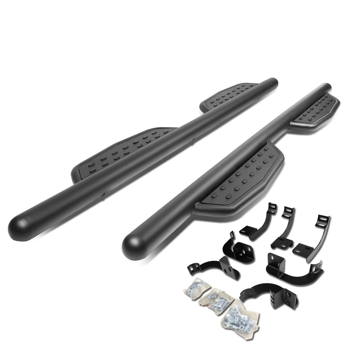 ESTRIBOS 3" - ROUND - EXTENDED - 09-18 DODGE RAM 1500 / 10-20 DODGE RAM 2500, 3500 / 2019 DODGE RAM 1500 CLASSIC - EXTENDED CAB - MATTE BLACK