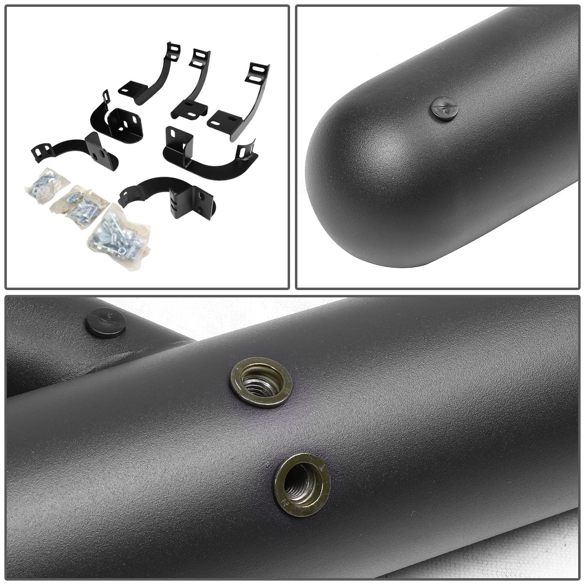 ESTRIBOS 3" - ROUND - EXTENDED - 09-18 DODGE RAM 1500 / 10-20 DODGE RAM 2500, 3500 / 2019 DODGE RAM 1500 CLASSIC - EXTENDED CAB - MATTE BLACK