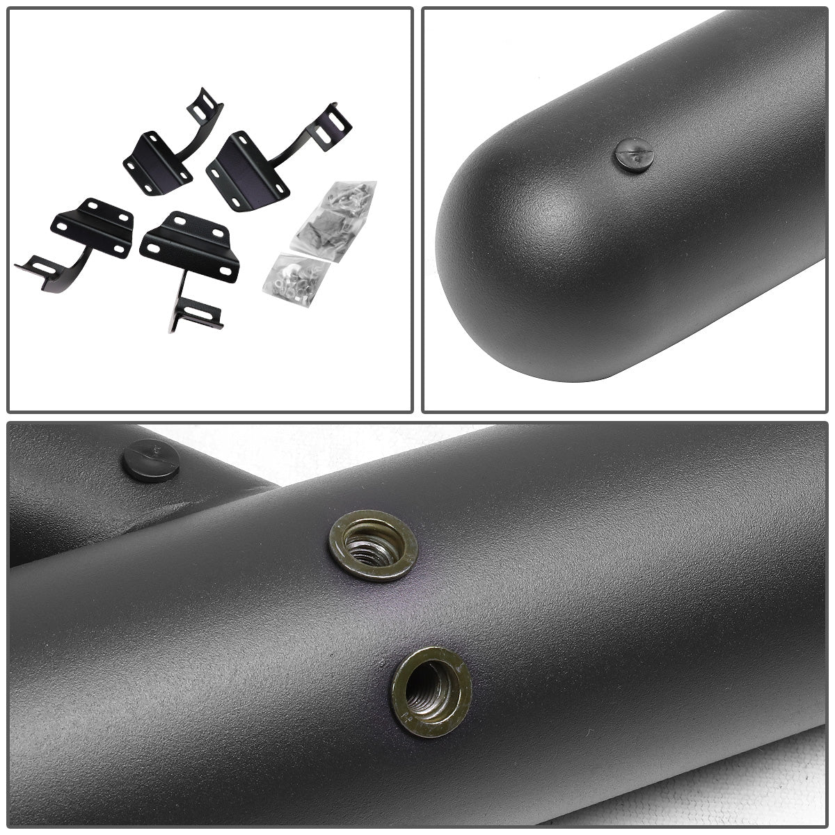 ESTRIBOS 3" - ROUND - EXTENDED - 15-17 FORD F-150 - EXTENDED CAB - MATTE BLACK