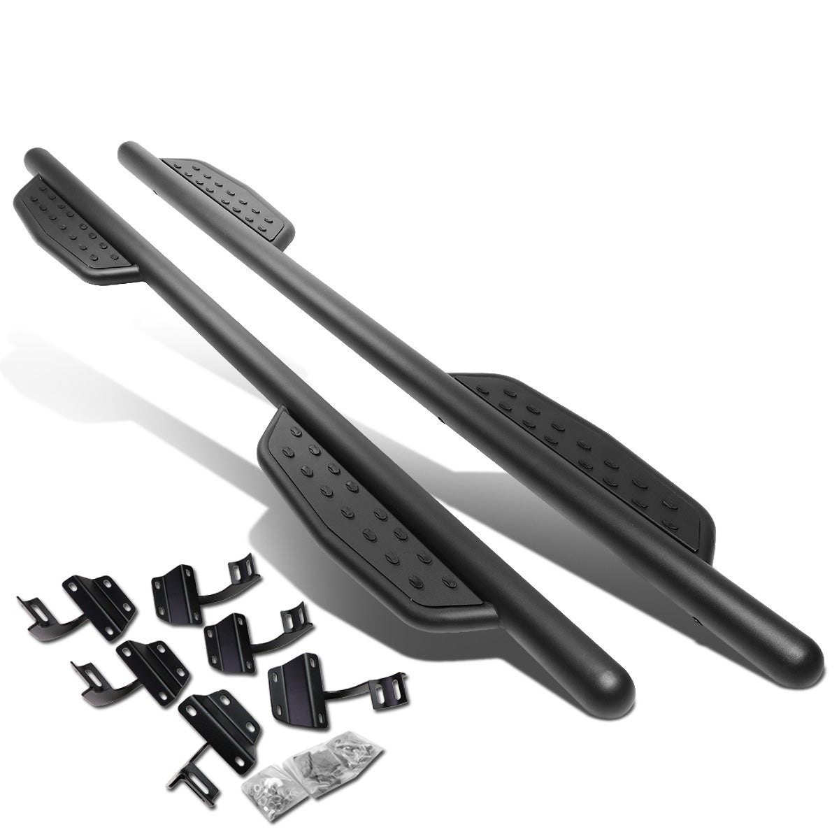 ESTRIBOS 3" - ROUND - EXTENDED - 15-17 FORD F-150 - CREW CAB - MATTE BLACK