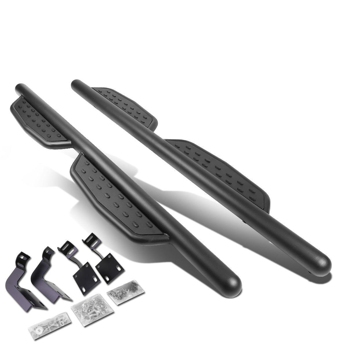 ESTRIBOS 3" - ROUND - EXTENDED - 99-16 FORD F-250, F-350 - EXTENDED CAB - MATTE BLACK