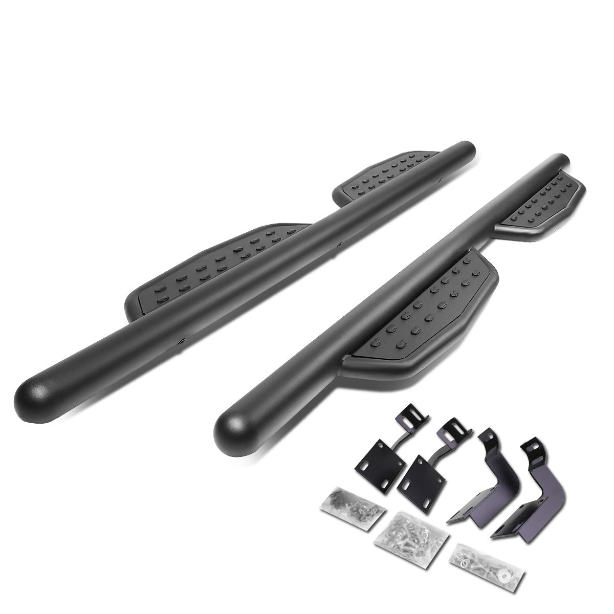 ESTRIBOS 3" - ROUND - EXTENDED - 99-16 FORD F-250, F-350 - EXTENDED CAB - MATTE BLACK