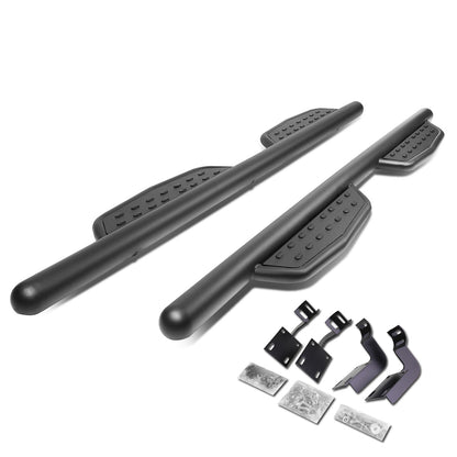 ESTRIBOS 3" - ROUND - EXTENDED - 99-16 FORD F-250, F-350 - CREW CAB - MATTE BLACK