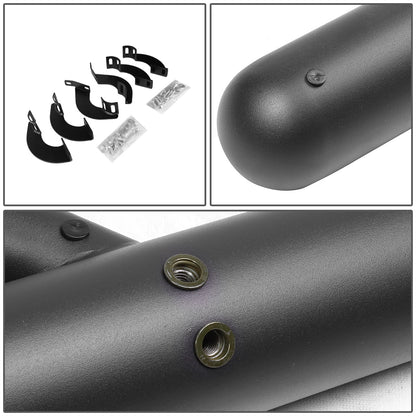 ESTRIBOS 3" ROUND - EXTENDED - 07-17 TOYOTA TUNDRA - EXTENDED CAB - MATTE BLACK