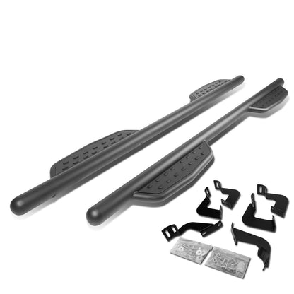 ESTRIBOS 3" ROUND - EXTENDED - 07-17 TOYOTA TACOMA - CREWMAX CAB - MATTE BLACK