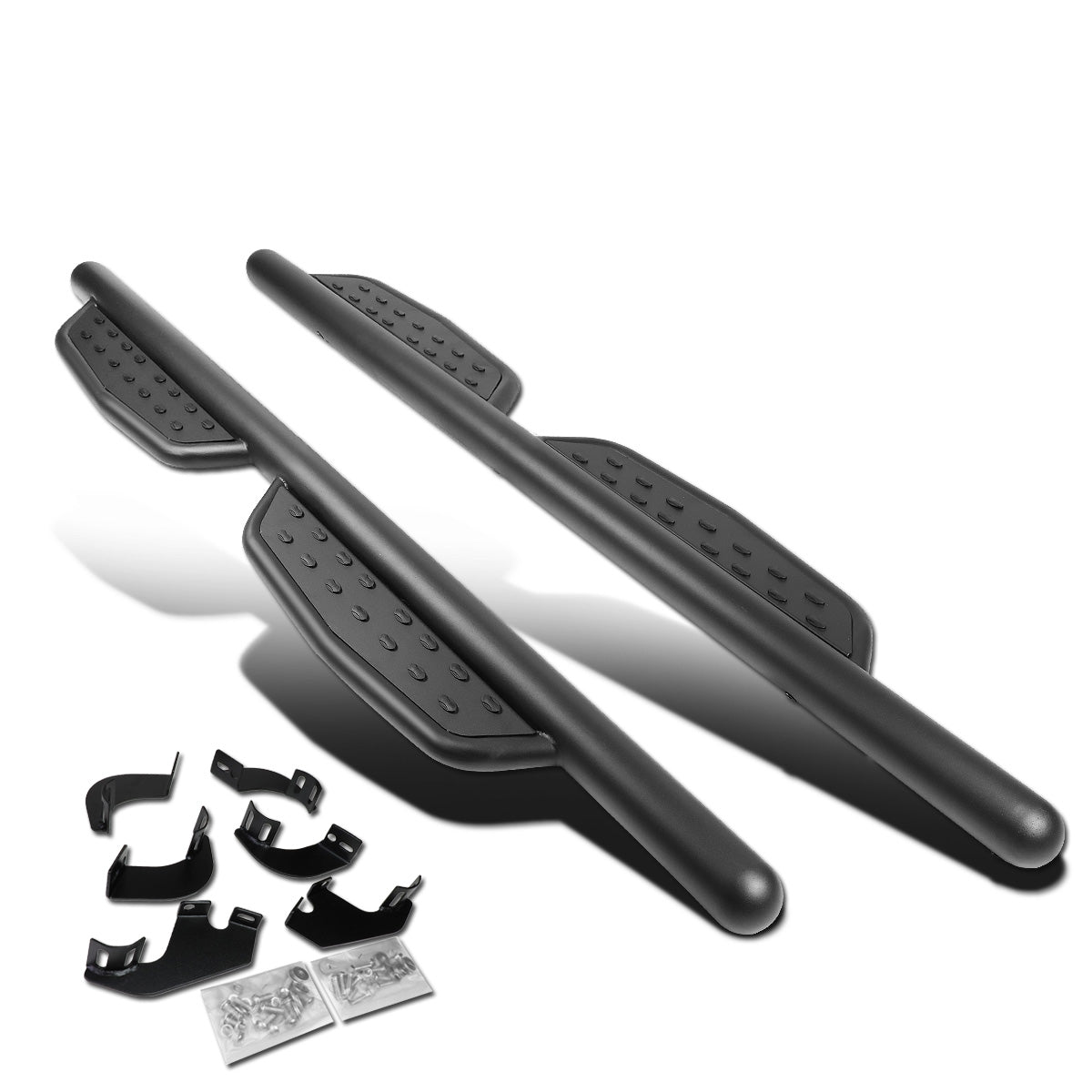 ESTRIBOS 3" ROUND - EXTENDED - 05-17 TOYOTA TACOMA - EXTENDED CAB - MATTE BLACK