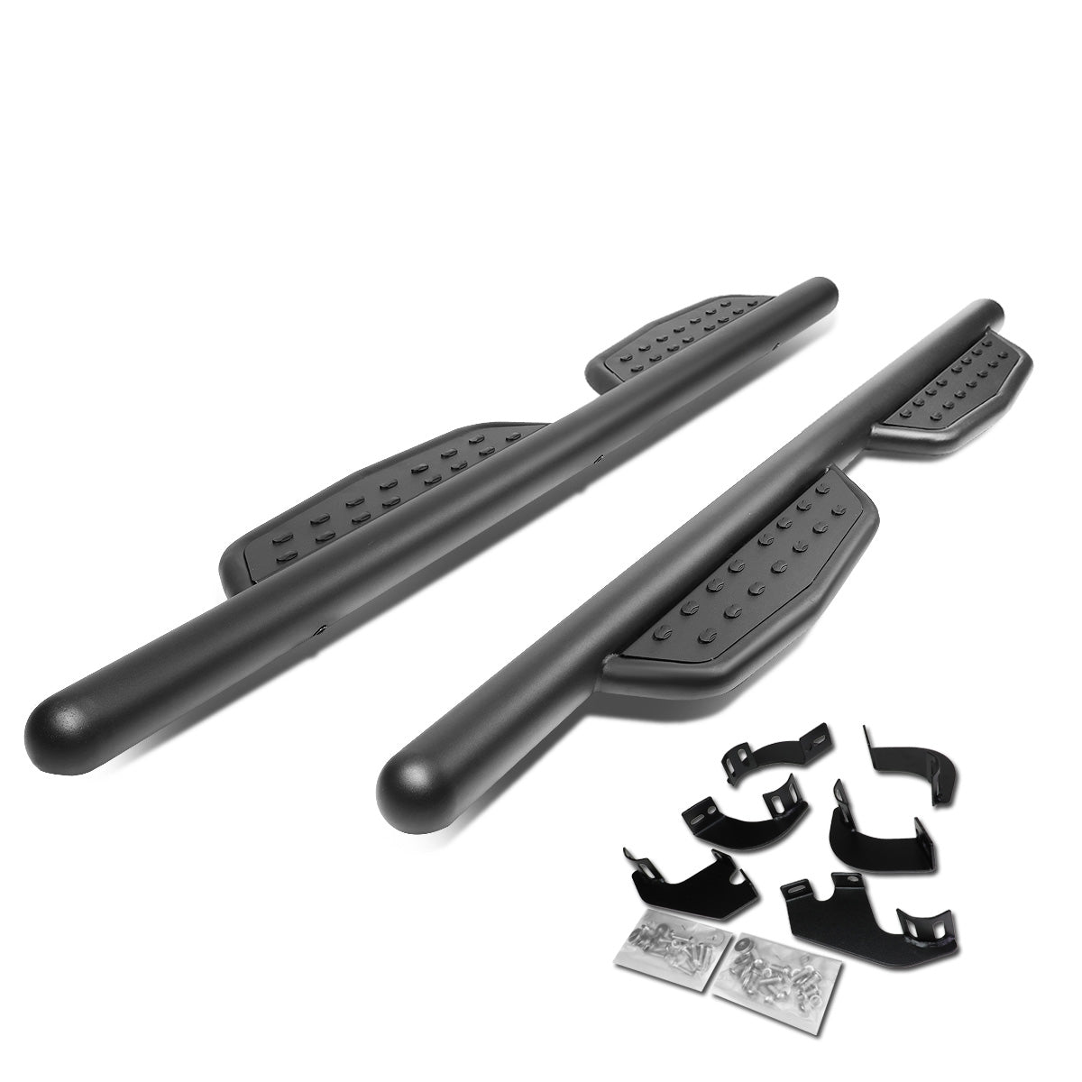 ESTRIBOS 3" ROUND - EXTENDED - 05-17 TOYOTA TACOMA - EXTENDED CAB - MATTE BLACK