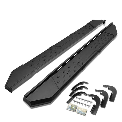 ESTRIBOS 5.5" - STRAIGHT - W/ MOUNTING BRACKETS - 15-24 CHEVY COLORADO, GMC CANYON - EXTENDED CAB - BLACK