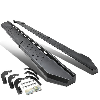 ESTRIBOS 5.5" - STRAIGHT - W/ MOUNTING BRACKETS - 15-24 CHEVY COLORADO, GMC CANYON - CREW CAB - BLACK