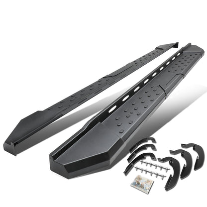 ESTRIBOS 5.5" - STRAIGHT - W/ MOUNTING BRACKETS - 07-17 CHEVY SILVERADO 1500, 2500HD, 3500HD / 07-17 GMC SIERRA 1500, 2500HD, 3500HD - EXTENDED CAB - BLACK