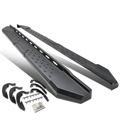 ESTRIBOS 5.5" - STRAIGHT - W/ MOUNTING BRACKETS - 07-17 CHEVY SILVERADO 1500, 2500HD, 3500HD / 07-17 GMC SIERRA 1500, 2500HD, 3500HD - EXTENDED CAB - BLACK