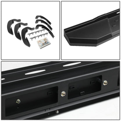 ESTRIBOS 5.5" - STRAIGHT - W/ MOUNTING BRACKETS - 07-17 CHEVY SILVERADO 1500, 2500HD, 3500HD / 07-17 GMC SIERRA 1500, 2500HD, 3500HD - EXTENDED CAB - BLACK