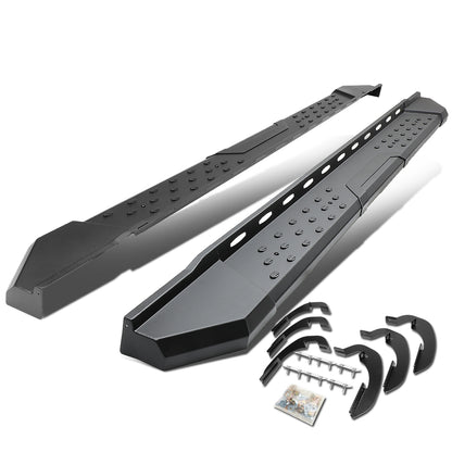 ESTRIBOS 5.5" - STRAIGHT - W/ MOUNTING BRACKETS - 07-17 CHEVY SILVERADO 1500, 2500HD, 3500HD / 07-17 GMC SIERRA 1500, 2500HD, 3500HD - CREW CAB - BLACK