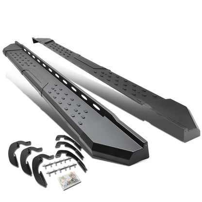 ESTRIBOS 5.5" - STRAIGHT - W/ MOUNTING BRACKETS - 07-17 CHEVY SILVERADO 1500, 2500HD, 3500HD / 07-17 GMC SIERRA 1500, 2500HD, 3500HD - CREW CAB - BLACK