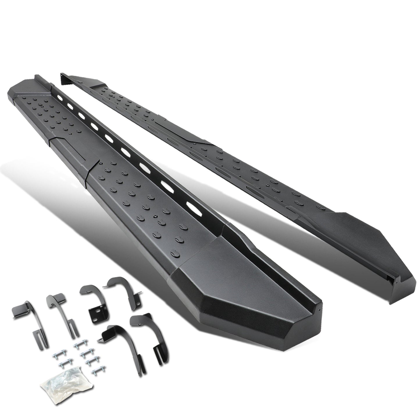 ESTRIBOS 5.5" - STRAIGHT - W/ MOUNTING BRACKETS - 09-17 DODGE RAM 1500 - EXTENDED CAB - BLACK