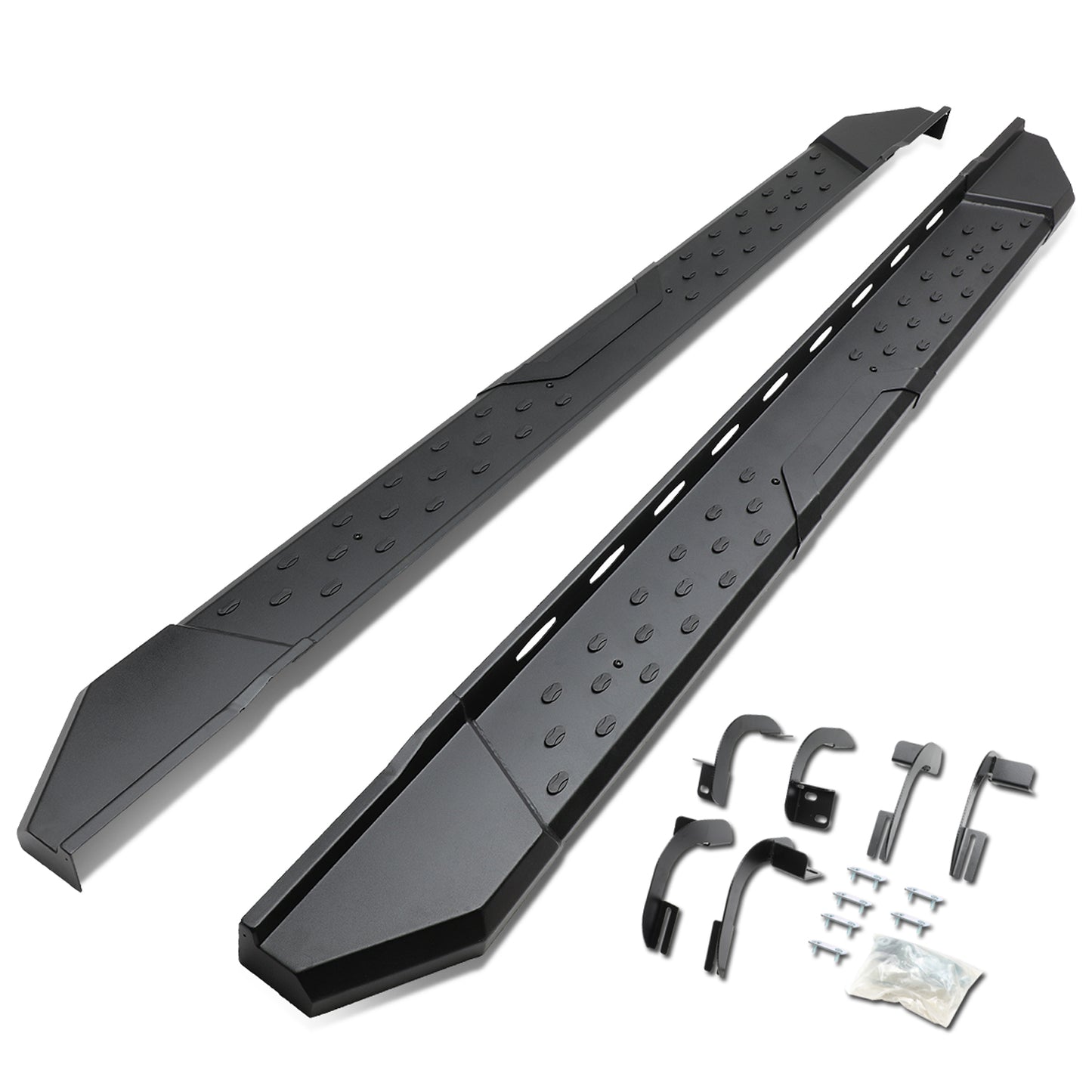 ESTRIBOS 5.5" - STRAIGHT - W/ MOUNTING BRACKETS - 09-17 DODGE RAM 1500 - EXTENDED CAB - BLACK