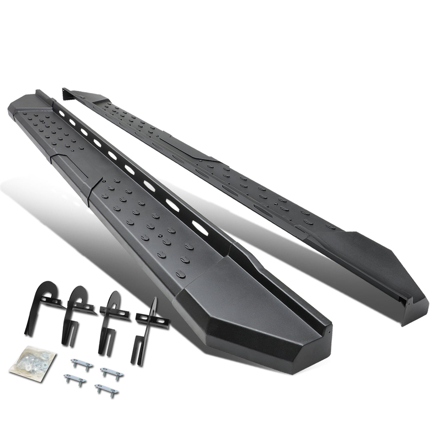 ESTRIBOS 5.5" - STRAIGHT - W/ MOUNTING BRACKETS - 09-14 FORD F-150 - EXTENDED CAB - BLACK