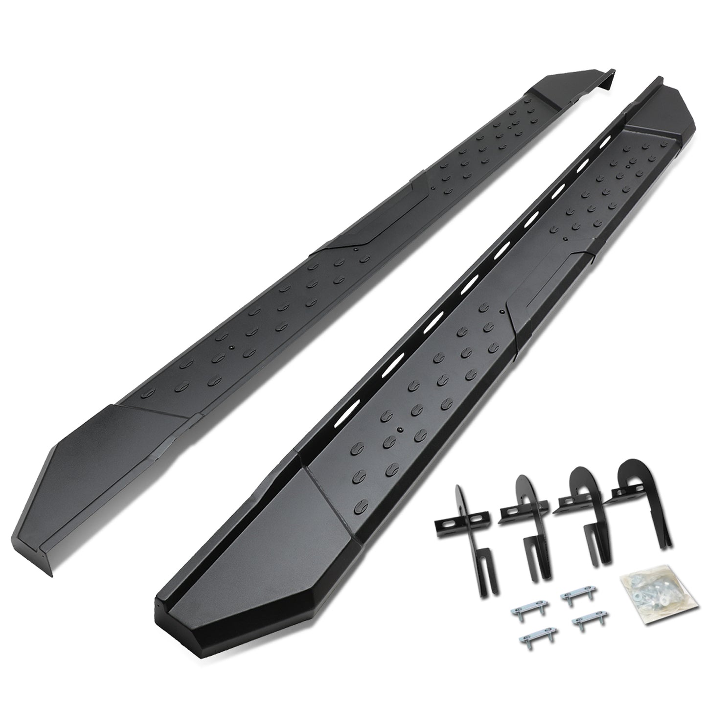 ESTRIBOS 5.5" - STRAIGHT - W/ MOUNTING BRACKETS - 09-14 FORD F-150 - EXTENDED CAB - BLACK
