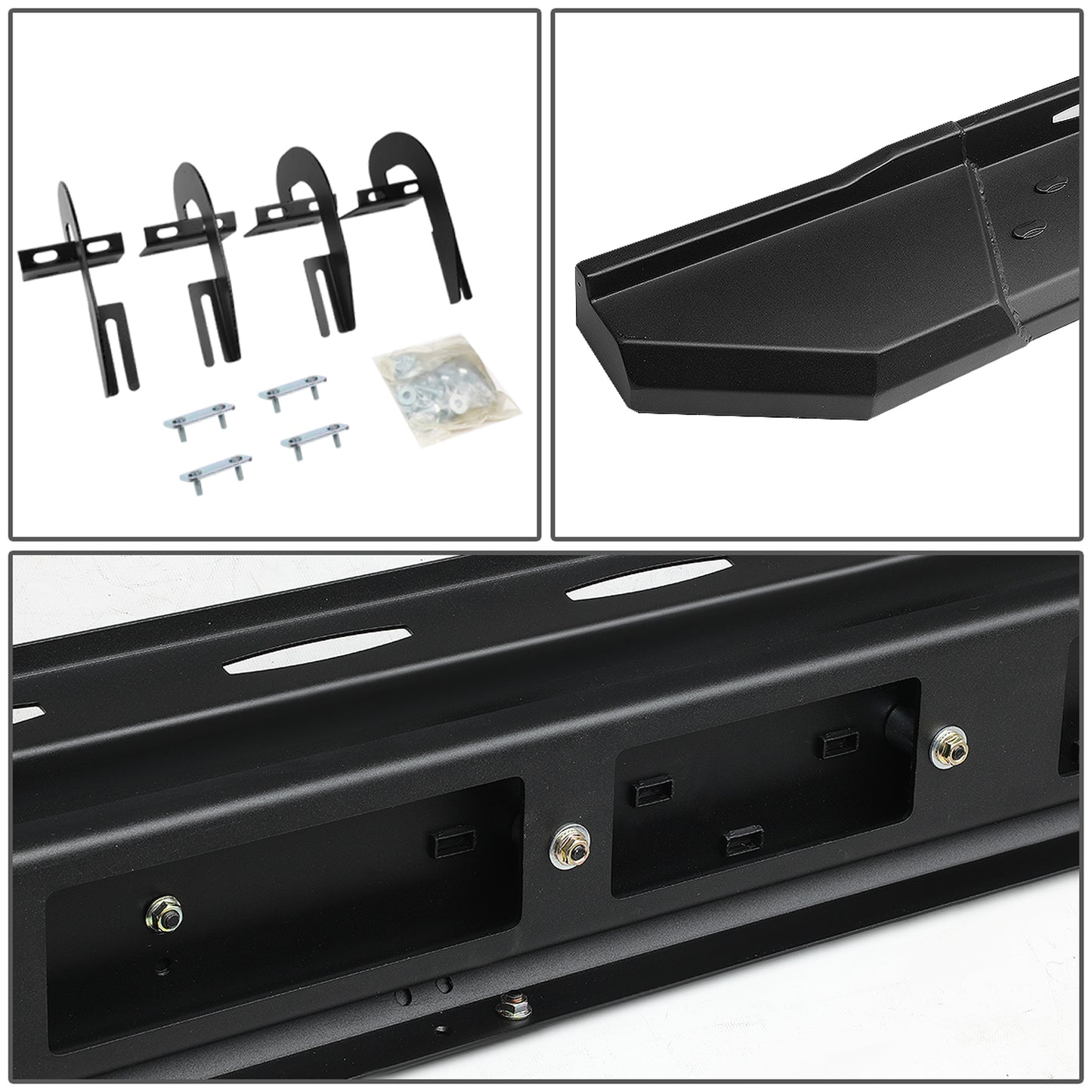 ESTRIBOS 5.5" - STRAIGHT - W/ MOUNTING BRACKETS - 09-14 FORD F-150 - EXTENDED CAB - BLACK