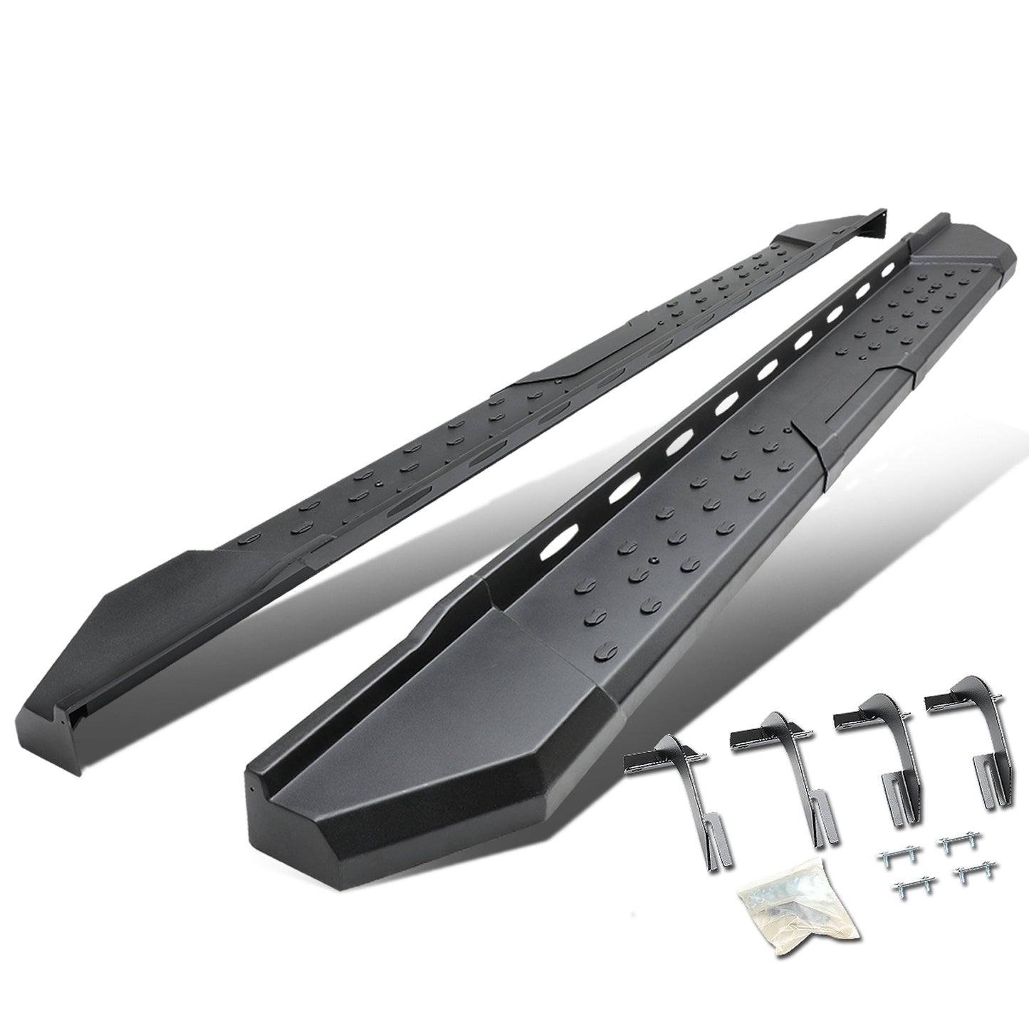 ESTRIBOS 5.5" - STRAIGHT - W/ MOUNTING BRACKETS - 15-17 FORD F-150 - EXTENDED CAB - BLACK