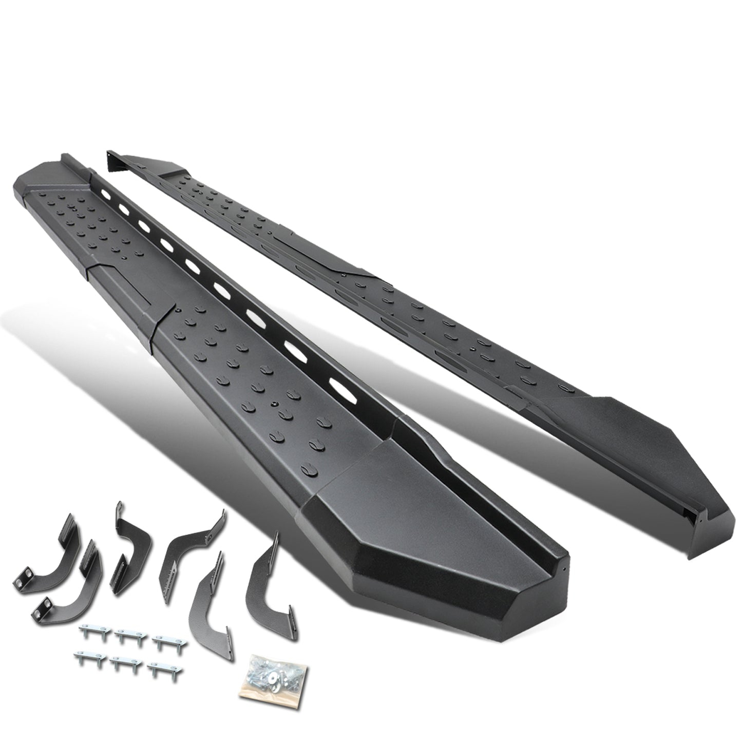 ESTRIBOS 5.5" - STRAIGHT - W/ MOUNTING BRACKETS - 07-17 TOYOTA TUNDRA - CREW CAB - BLACK